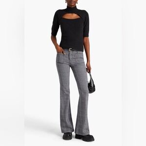 Frame Cotton Blend Flare pants